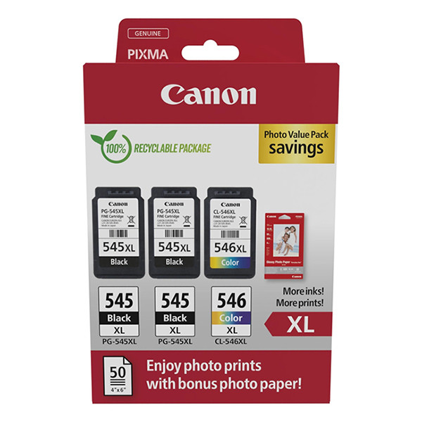 Πακέτο φωτογραφιών Canon PG-545XLx2/CL-546XL (αυθεντικό Canon) 132266 Πακέτο φωτογραφιών Canon PG-545XLx2/CL-546XL (αυθεντικό Canon) 132266 - 1