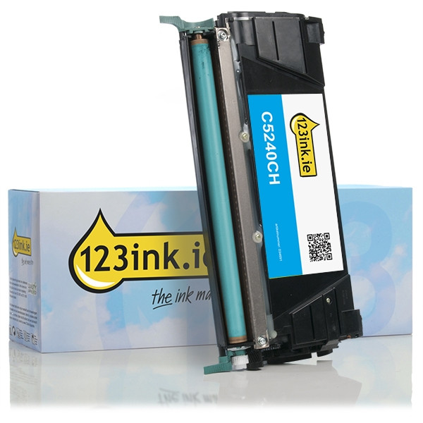 Cyan Toner υψηλής χωρητικότητας Lexmark C5240CH (123ink) 034691 - 1