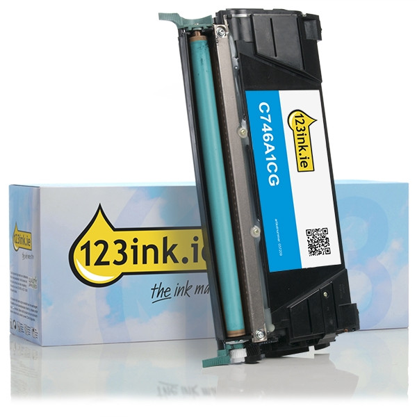 Cyan Toner Lexmark C746A1CG (123ink) 037209 - 1