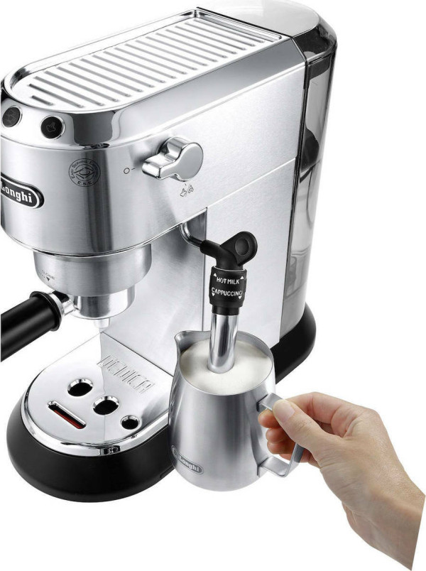 Αυτόματη Μηχανή Espresso Delonghi Dedica Pump Metal 1300W Πίεσης 15bar Ασημί 570351 - 4