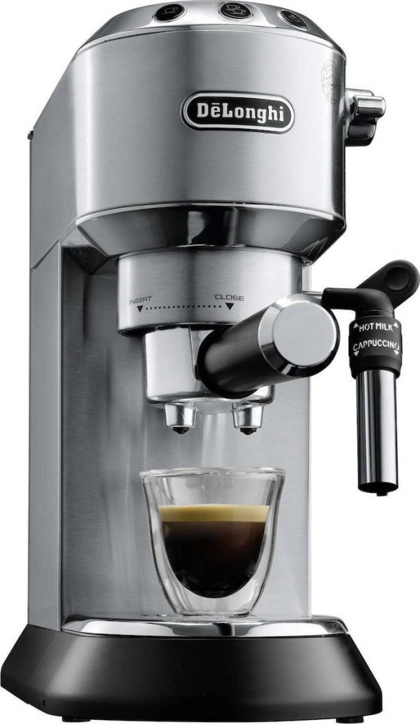 Αυτόματη Μηχανή Espresso Delonghi Dedica Pump Metal 1300W Πίεσης 15bar Ασημί 570351 - 5