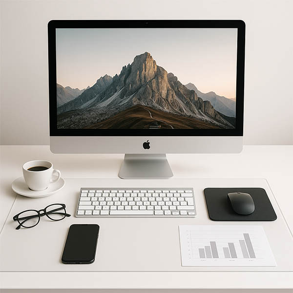 Desk Pad γραφείου 123ink 53 x 40 εκ. διαφανές 302424 - 3