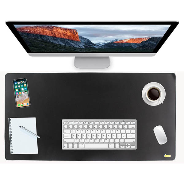 Desk Pad γραφείου 123inkt 80 x 40 cm μαύρη σιλικόνη 123ink 302422 - 2