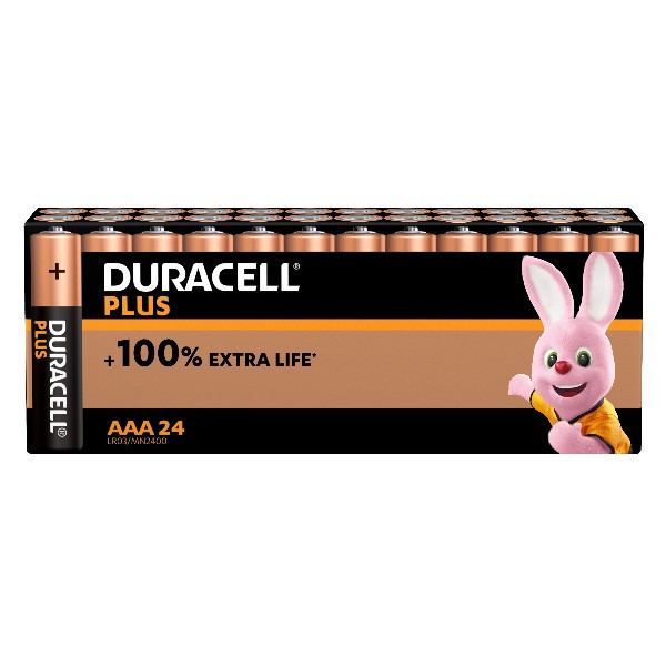 Duracell Μπαταρία Duracell Plus 100% Extra Life AAA MN2400 24 τεμαχίων MN2400 ADU00359 - 1