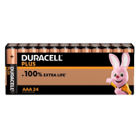 Duracell Μπαταρία Duracell Plus 100% Extra Life AAA MN2400 24 τεμαχίων MN2400 ADU00359
