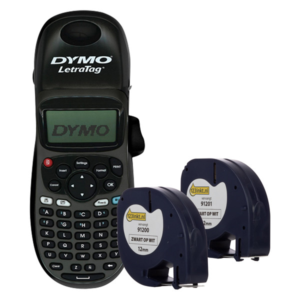 Ετικετογράφος Dymo LetraTag LT-100H μαύρο + 2 ταινίες 833319 - 1