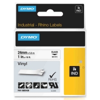 Ταινία Dymo 1805430 IND Rhino Vinyl Black on White 5.5m x 24mm 088606