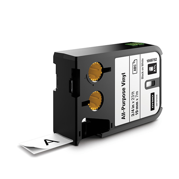 Ταινία Dymo 1868752 XTL Vinyl Black on White 7.5m x 19mm 088922 - 1