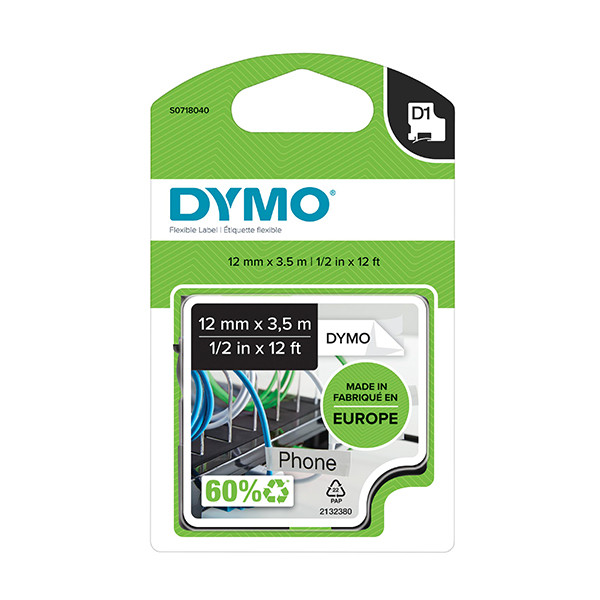 Ταινία Dymo S0718040 / 16957 Εύκαμπτη Νάιλον 3.5m x 12 mm 088528 - 1