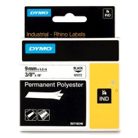 Ταινία Dymo S0718240 / 18482 IND Rhino Permanent Polyester Βlack on White 5.5m x 9mm 088666