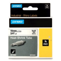 Ταινία Dymo S0718330 / 18057 IND Rhino Θερμοσυρρίκνωσης Black on White 1.5m x 19 mm 088700
