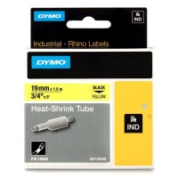 Ταινία Dymo S0718340 / 18058 IND Rhino Θερμοσυστελλόμενη Black on Yellow 1.5m x 19mm 088710