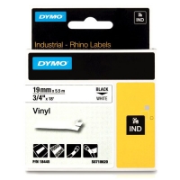 Dymo Ταινία Dymo S0718620 / 18445 IND Rhino Vinyl 5,5m  x 19mm Black on White 18445 088604