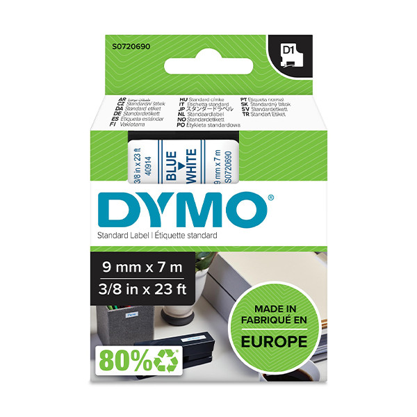 Dymo Ταινία Dymo S0720690 / 40914 7m x 9m Blue on White S0720690 088108 - 1