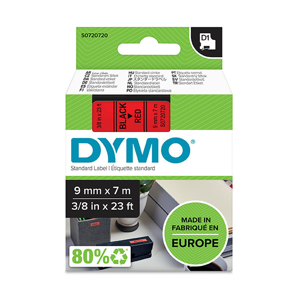 Dymo Ταινία Dymo S0720720 / 40917 7m x 9mm Black on Red S0720720 088114 - 1