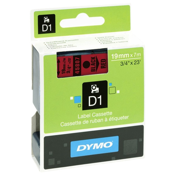 Dymo Ταινία Dymo S0720870 / 45807 7m x 19mm Black on Red S0720870 088410 - 1