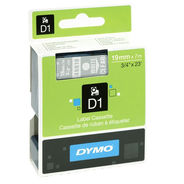 Dymo Ταινία Dymo S0720900 / 45810 7m x 19mm White on Transparent S0720900 088416 - 1