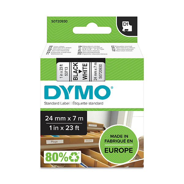 Dymo Ταινία Dymo S0720930 / 53713 7m x 24mm Black on White S0720930 088422 - 1