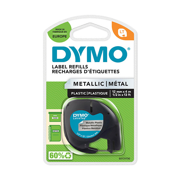 Dymo Ταινία Dymo S0721730 / 91208 4m x 12mm Metallic Silver S0721730 088314 - 1