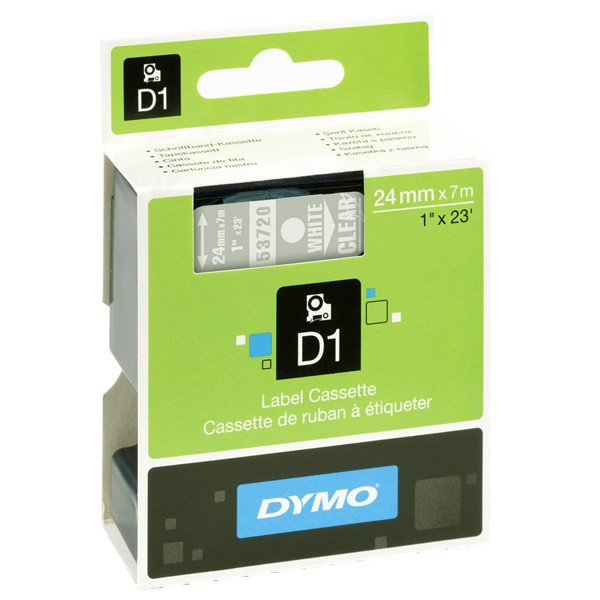 Ταινί Dymo S0721000 / 53720 White on Transparent 7m x 24 mm 088436 - 1