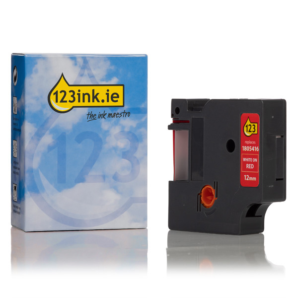 Dymo 1805416 IND Rhino white σε κόκκινη ταινία βινυλίου, 12mm (123ink) 1805416C 088627 - 1