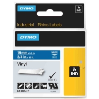 Dymo 1805417 IND Rhino white σε μπλε ταινία βινυλίου, 19mm (πρωτότυπο Dymo) 1805417 088648