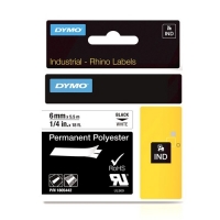 Dymo 1805442 IND Rhino μαύρο σε λευκή μόνιμη πολυεστερική ταινία, 6mm (πρωτότυπο Dymo) 1805442 088664