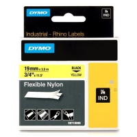 Dymo S0718090 / 18491 IND Rhino black σε κίτρινη εύκαμπτη ταινία νάιλον, 19 mm (πρωτότυπο Dymo) 18491 S0718090 088722