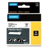 Dymo S0718100 / 18488 IND Rhino black σε λευκή εύκαμπτη ταινία νάιλον, 12 mm (πρωτότυπο Dymo)