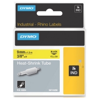Dymo S0718290 / 18054 IND Rhino black σε κίτρινη θερμοσυστελλόμενη ταινία, 9 mm (πρωτότυπο Dymo) 18054 088706