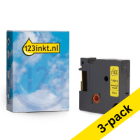 Dymo S0718290 / 18054 IND Rhino black σε κίτρινη θερμοσυστελλόμενη ταινία, 9mm (3-συσκευασία) (123ink) 18054C 089255
