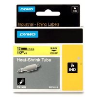 Dymo S0718310 / 18056 IND Rhino black σε κίτρινη θερμοσυστελλόμενη ταινία, 12 mm (πρωτότυπο Dymo) 18056 088708