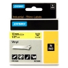 Dymo S0718450 / 18432 IND Rhino black σε κίτρινη ταινία βινυλίου, 12 mm (πρωτότυπο Dymo)