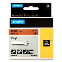 Dymo S0718500 / 18436 IND Rhino black σε πορτοκαλί ταινία βινυλίου, 19 mm (πρωτότυπο Dymo) 18436 S0718500 088616