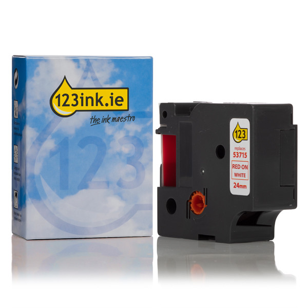 Dymo S0720950 / 53715 κόκκινο σε λευκή ταινία, 24 mm (123ink) S0720950C 088427 - 1