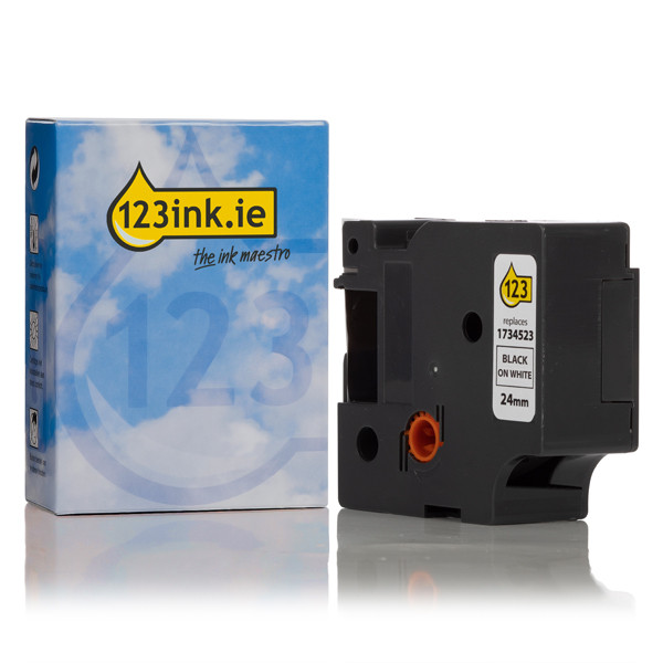 Dymo S0773830 / 1734523 IND Rhino μαύρο σε λευκή μόνιμη πολυεστερική ταινία, 24 mm (123ink) 1734523C 088673 - 1