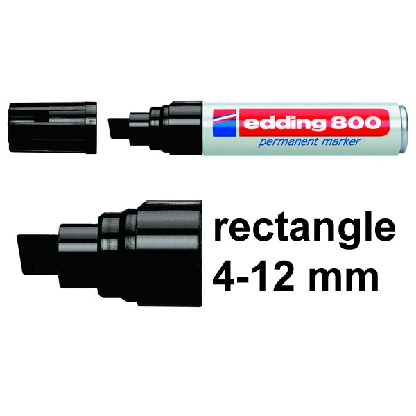 Edding Ανεξίτηλος Μαρκαδόρος 800 Black 4-12mm 200508 - 1