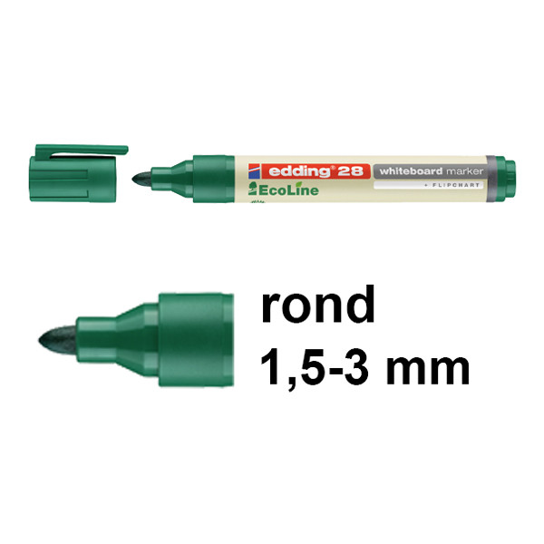 Μαρκαδόρος Ασπροπίνακα Edding EcoLine 28 1,5 - 3 mm Green 240350 - 1