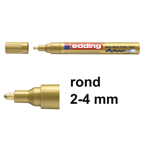 Μαρκαδόρος Λαδιού Edding 750 2 - 4 mm Gold 240507 - 1