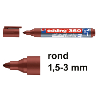 Μαρκαδόρος λευκού πίνακα Edding 360 καφέ (1,5 - 3 mm) 240540