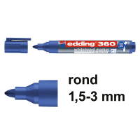 Μαρκαδόρος λευκού πίνακα Edding 360 μπλε (1,5 - 3 mm) 240536