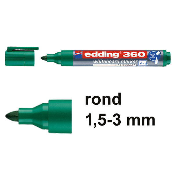 Μαρκαδόρος λευκού πίνακα Edding 360 πράσινος (1,5 - 3 mm) 240537 - 1