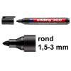 Μαρκαδόρος Edding 300 μαύρος (στρογγυλός 1,5 - 3 mm) 246316 - 1