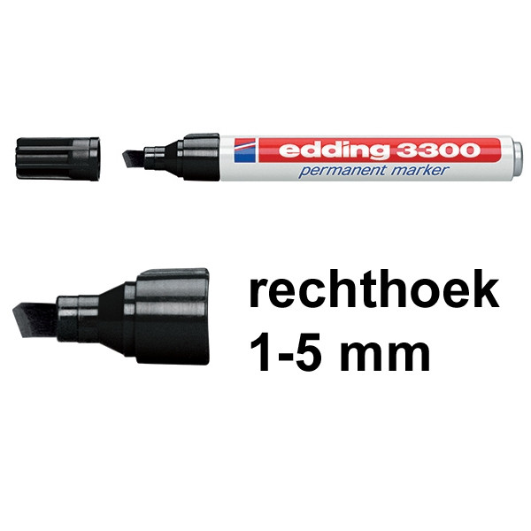 Μαρκαδόρος Edding 3300 μαύρος (μύτη 1 - 5 mm) 200814 - 1