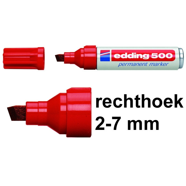 Μαρκαδόρος Edding 500 κόκκινος (2 - 7 mm) 200518 - 1