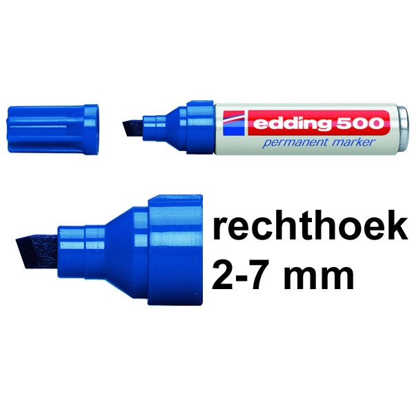 Μαρκαδόρος Edding 500 μπλε χρώματος (2 - 7 mm) 200520 - 1