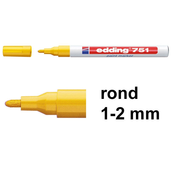 Μαρκαδόρος Edding 751 κίτρινος (στρογγυλός 1 - 2 mm) 200604 - 1