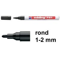 Μαρκαδόρος Edding 751 μαύρος (στρογγυλός 1 - 2 mm) 200596