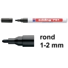 Μαρκαδόρος Edding 751 μαύρος (στρογγυλός 1 - 2 mm)