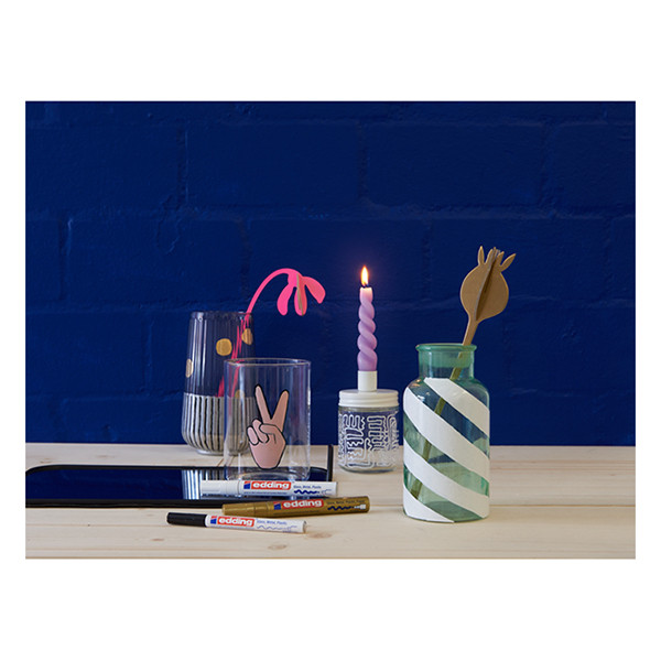 Μαρκαδόρος Edding 780 γυαλιστερός μαύρος (στρογγυλός 0,8 mm) 200625 - 2